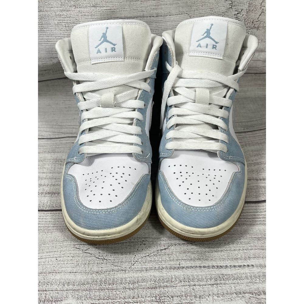 Nike Air Jordan 1 Mid SE Ice Blue White Gum Women's Sneakers Size 7.5